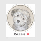 ハバナ絵画の子犬のアート – かわいいオリジナル シール (シート)