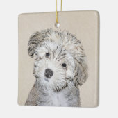 ハバナ絵画の子犬のアート – かわいいオリジナル セラミックオーナメント (左)