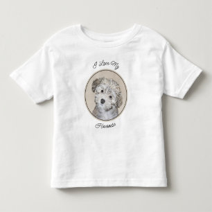 ハバナ絵画の子犬のアート – かわいいオリジナル トドラーTシャツ