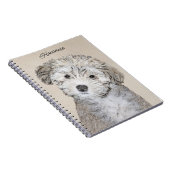 ハバナ絵画の子犬のアート – かわいいオリジナル ノートブック (右側)