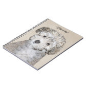 ハバナ絵画の子犬のアート – かわいいオリジナル ノートブック (左側)