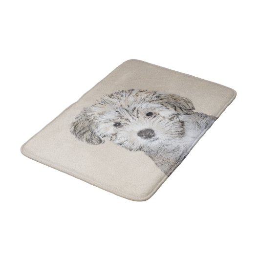 ハバナ絵画の子犬のアート – かわいいオリジナル バスマット (アングル)