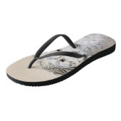 ハバナ絵画の子犬のアート – かわいいオリジナル ビーチサンダル (アングル)