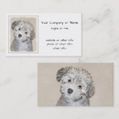 ハバナ絵画の子犬のアート – かわいいオリジナル 名刺 (正面/裏面)