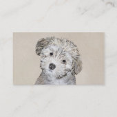 ハバナ絵画の子犬のアート – かわいいオリジナル 名刺 (裏面)