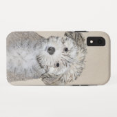 ハバナ絵画の子犬のアート – かわいいオリジナル Case-Mate iPhoneケース (裏面(横))