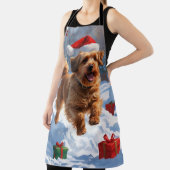 ハバナ走スのクリスマス帽子と雪 エプロン (インサイチュ)