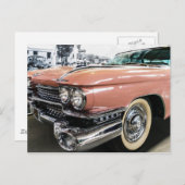 ハバナ通りオルドタイマアメリカンカーキューバ旅行 ポストカード (正面/裏面)