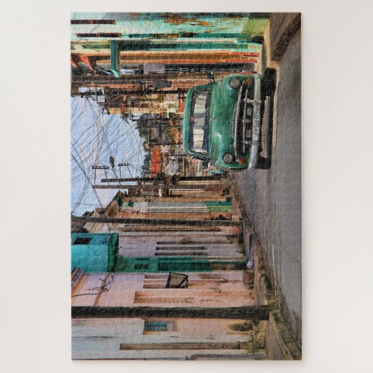 ハバナ通りオールドタイマカーキューバ旅行写真 ジグソーパズル (縦)