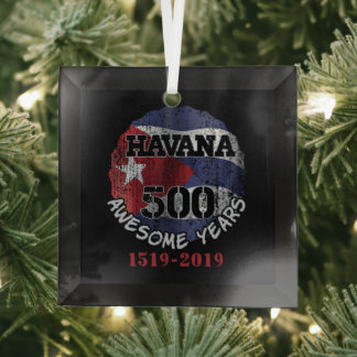 ハバナ500素晴らし年 – キューバ記念日 ガラスオーナメント