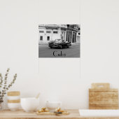 ハバナ・キューバのアメリカ車 ポスター (キッチン)