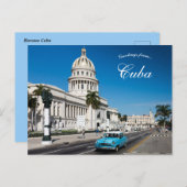 ハバナ・キューバのブルーカー ポストカード (正面/裏面)