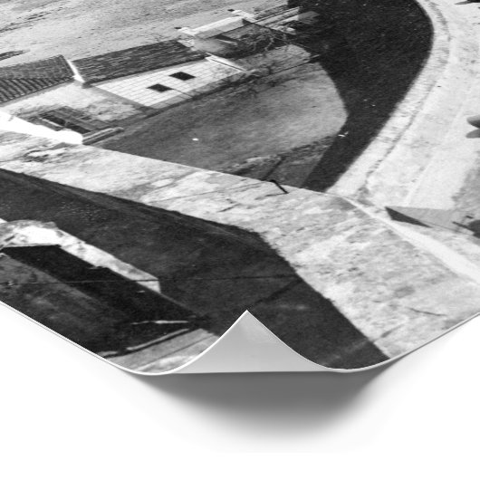 ハバナ、キューバの港とモロ城の一部 ポスター (角)