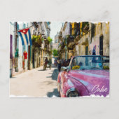 ハバナ・キューバ国旗の旅水の色 ポストカード (正面)