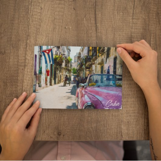 ハバナ・キューバ国旗の旅水の色 ポストカード