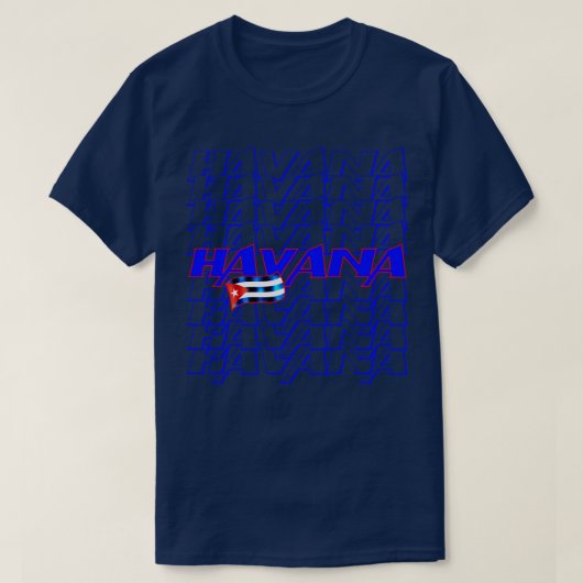 ハバナ・キューバ国旗1 Tシャツ (デザイン正面)