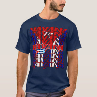 ハバナ・キューバ国旗2 Tシャツ