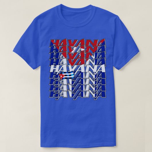 ハバナ・キューバ国旗3 Tシャツ (デザイン正面)