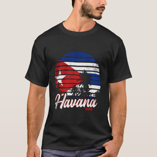 ハバナ・キューバ・キューバ国旗 Tシャツ (正面)