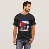 ハバナ・キューバ・キューバ国旗 Tシャツ (正面フル)