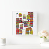 ハバナ・キューバ スクエア壁時計 (ホーム)