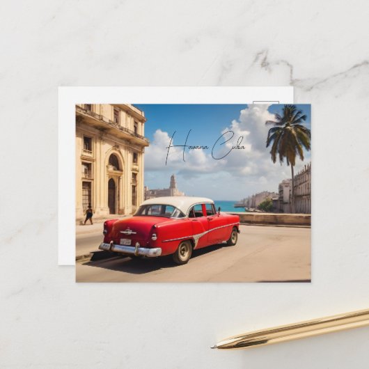 ハバナ・キューバ ポストカード (正面/裏面インサイチュ)