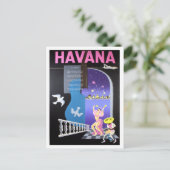 ハバナ、キューバ、踊り夜、ヴィンテージ航空 ポストカード (スタンド正面)