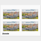 ハバナ・キューバ 長方形シール (シート)