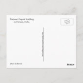 ハバナ，キューバ，首都建物，ハバナ首都 ポストカード (裏面)