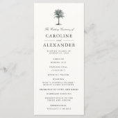 ハバナ・パーム結婚の式典プログラム プログラム (正面)