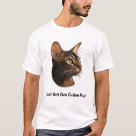 ハバナ・ブラウン・キャット オリジナルカスタムテキスト Tシャツ