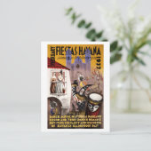 ハバナ・ヴィンテージの2月のフィエスタのポスター ポストカード (スタンド正面)