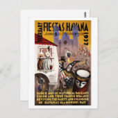 ハバナ・ヴィンテージの2月のフィエスタのポスター ポストカード (正面/裏面)