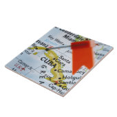 ハバナ、地図、クローズアップのキューバに置かれるピンの地図を描いて下さい タイル (側面)