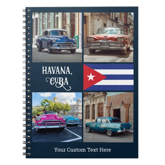 ハバナCUBAカーズカスタム文字 ノートブック (正面)