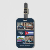 ハバナCUBAカーズ名前をカスタムする ラゲッジタグ (正面縦)