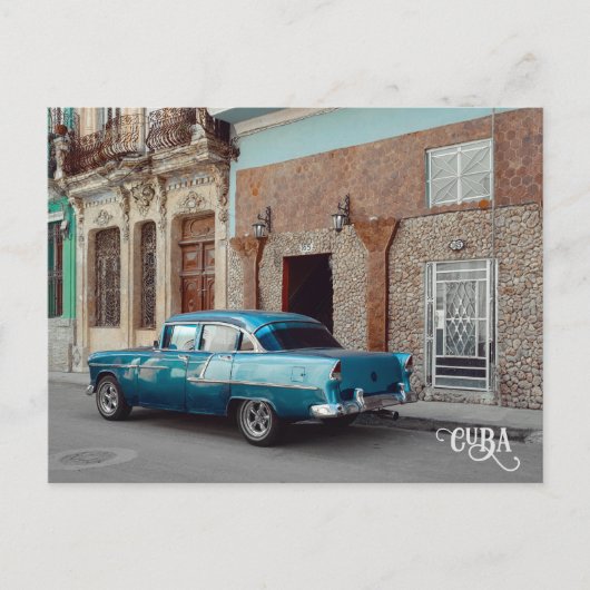 ハバナCUBAカー ポストカード (正面)