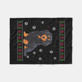 ハバニークリスマスセータークリスマスペットアニマルドッグ値リスト フリースブランケット (正面(横))