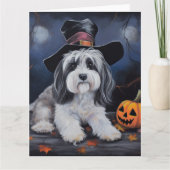 ハバニーズかぼちゃハロウィーン怖い カード (正面)