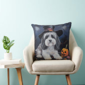 ハバニーズかぼちゃハロウィーン怖い クッション (椅子)