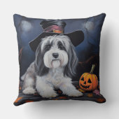 ハバニーズかぼちゃハロウィーン怖い クッション (裏面)