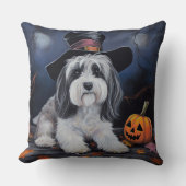 ハバニーズかぼちゃハロウィーン怖い クッション (正面)