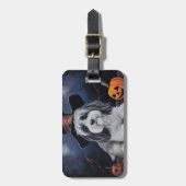 ハバニーズかぼちゃハロウィーン怖い ラゲッジタグ (正面縦)