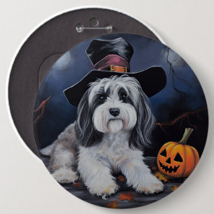 ハバニーズかぼちゃハロウィーン怖い 缶バッジ