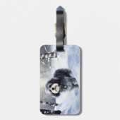 ハバニーズが雪のクリスマスを祝う ラゲッジタグ (裏面縦)