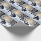 ハバニーズが雪のクリスマスを祝う ラッピングペーパー (角)