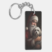 ハバニーズとサンタクロースフェスティバルクリスマス キーホルダー (正面左)