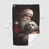 ハバニーズとサンタクロースフェスティバルクリスマス ゴルフタオル (インサイチュ)