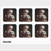 ハバニーズとサンタクロースフェスティバルクリスマス スクエアシール (シート)