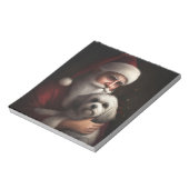 ハバニーズとサンタクロースフェスティバルクリスマス ノートパッド (回転)